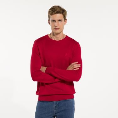  Nautica Erkek Kırmızı Triko Kazak