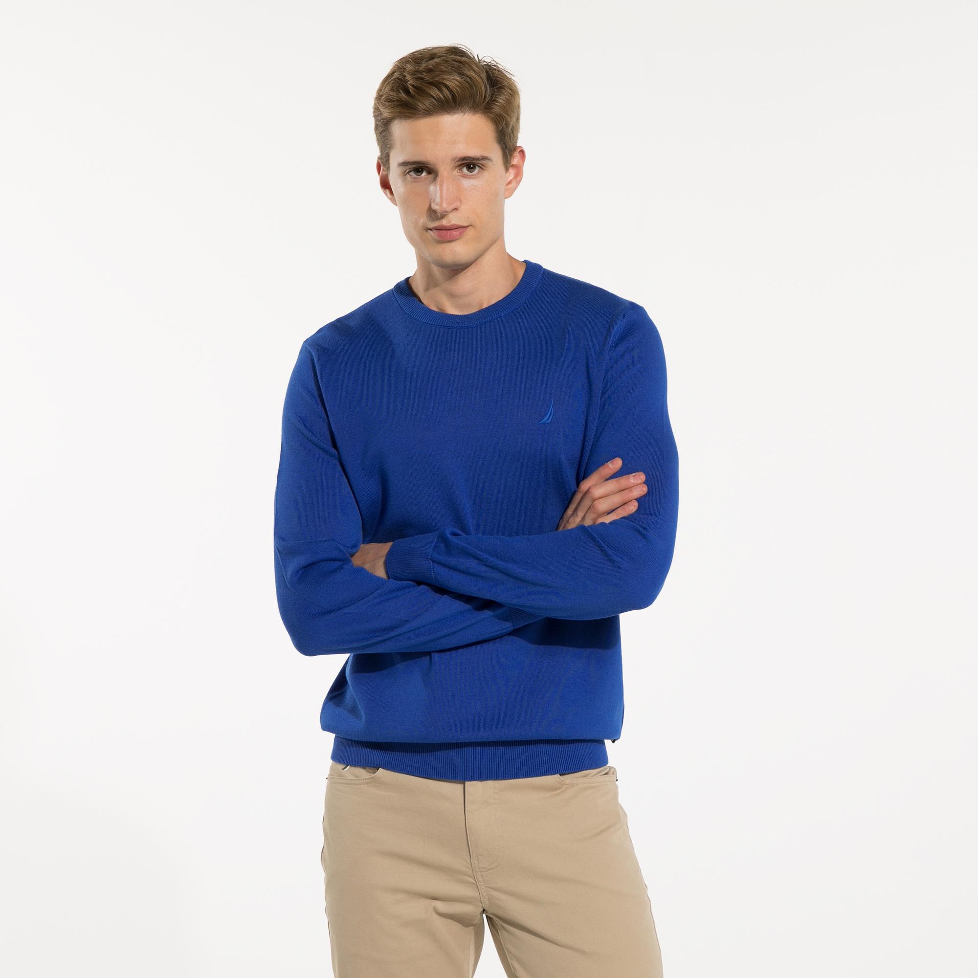 Nautica Erkek Mavi Triko Kazak