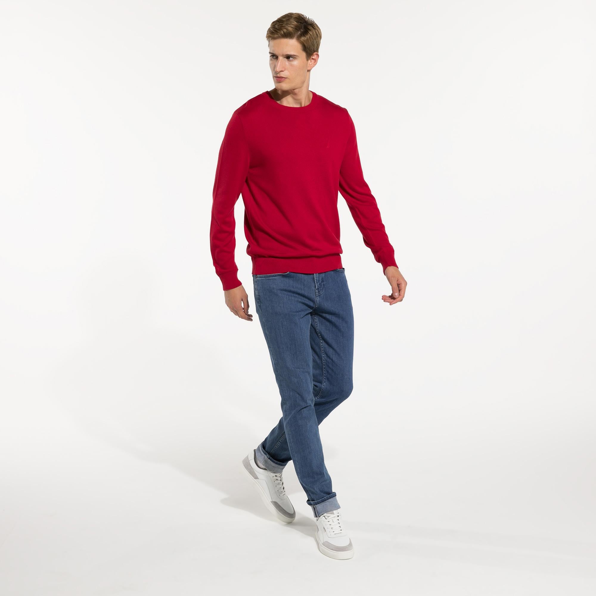 Nautica Erkek Kırmızı Triko Kazak