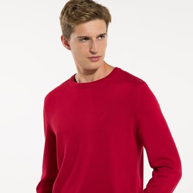  Nautica Erkek Kırmızı Triko Kazak