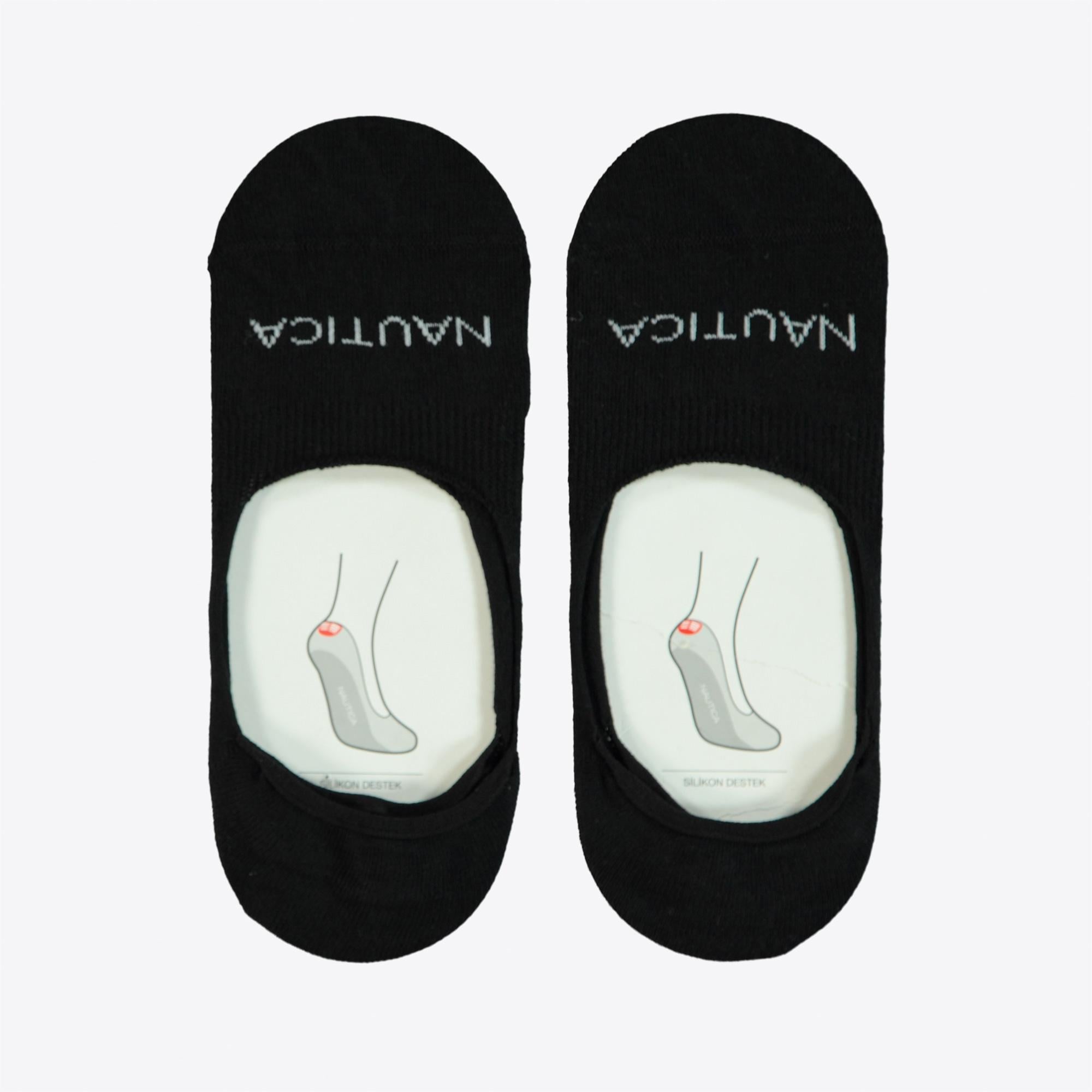 Nautica Unisex Siyah 2Li Babet Çorap