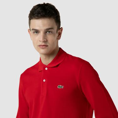 Lacoste Erkek Classic Fit Uzun Kollu Kırmızı Polo