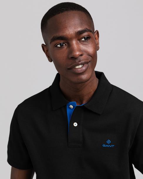  GANT Erkek Siyah Slim Fit Polo