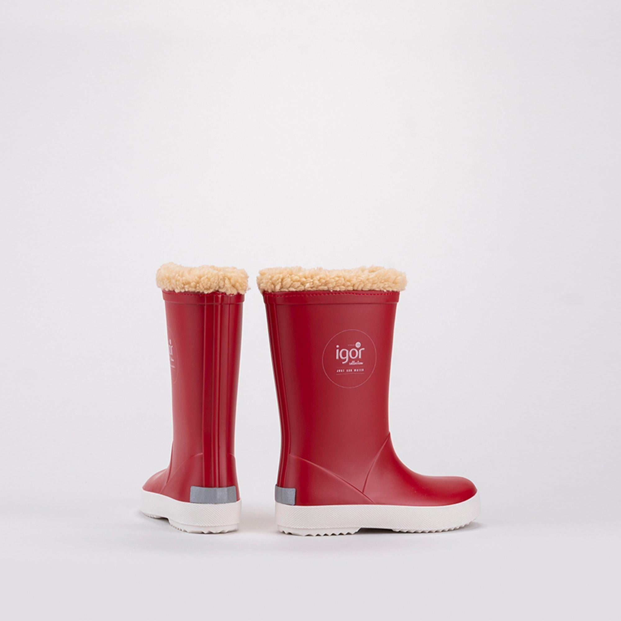 Igor Splash Nautico Borreguito Çocuk Kırmızı Çizme