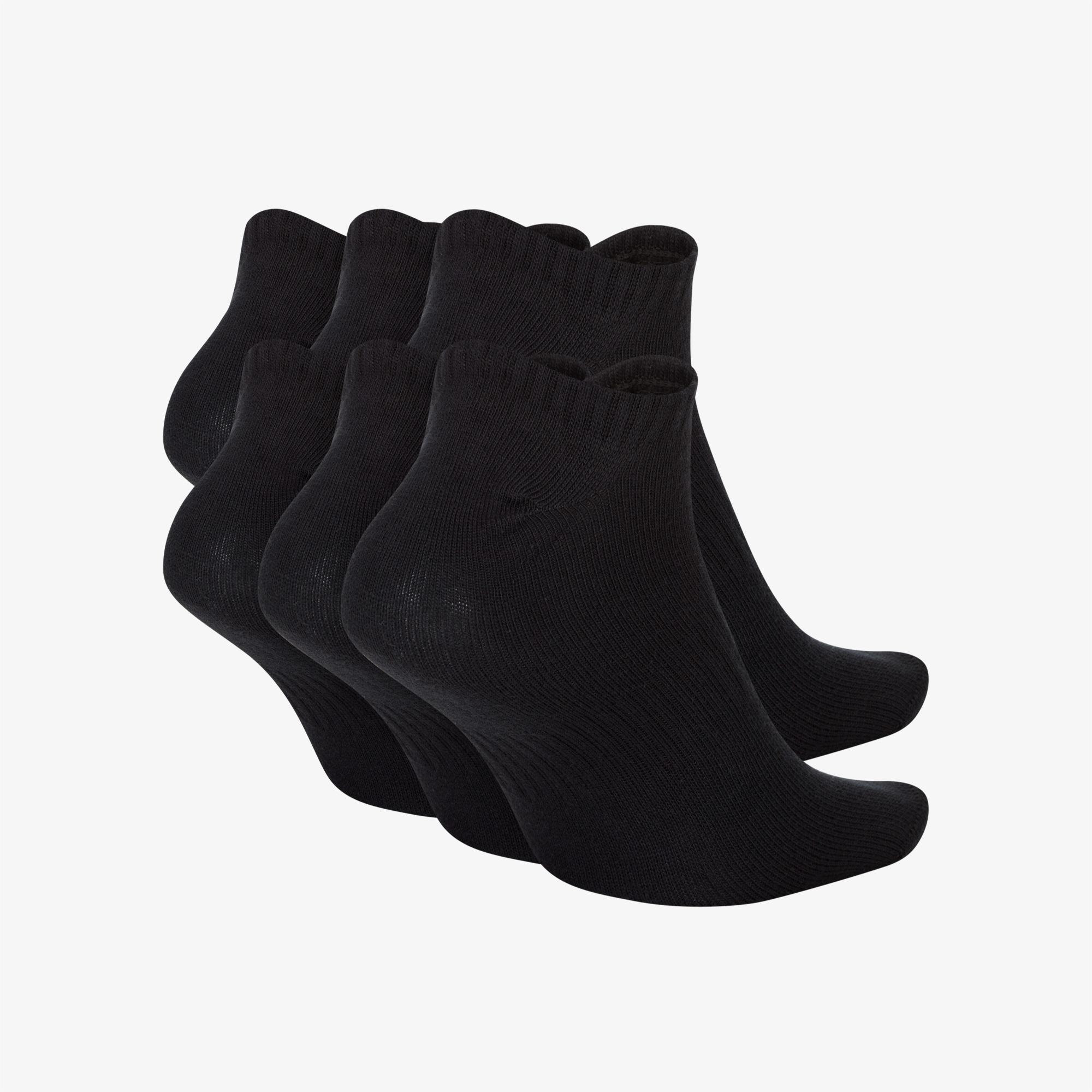 Nike Everyday Lightweight No-Show 6'lı Unisex Siyah Çorap