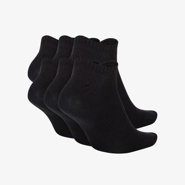  Nike Everyday Lightweight No-Show 6'lı Unisex Siyah Çorap