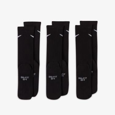  Nike Everyday Cush Crew 3'lü Çocuk Siyah Çorap