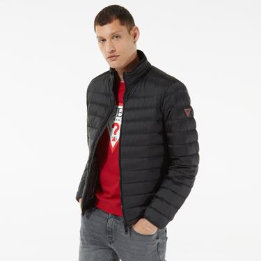  Guess Light Packable Realdown Erkek Siyah Ceket