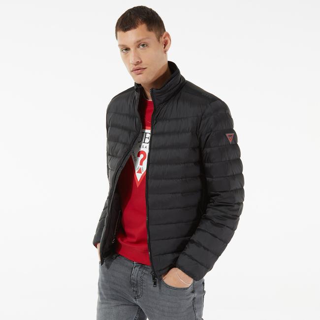  Guess Light Packable Realdown Erkek Siyah Ceket
