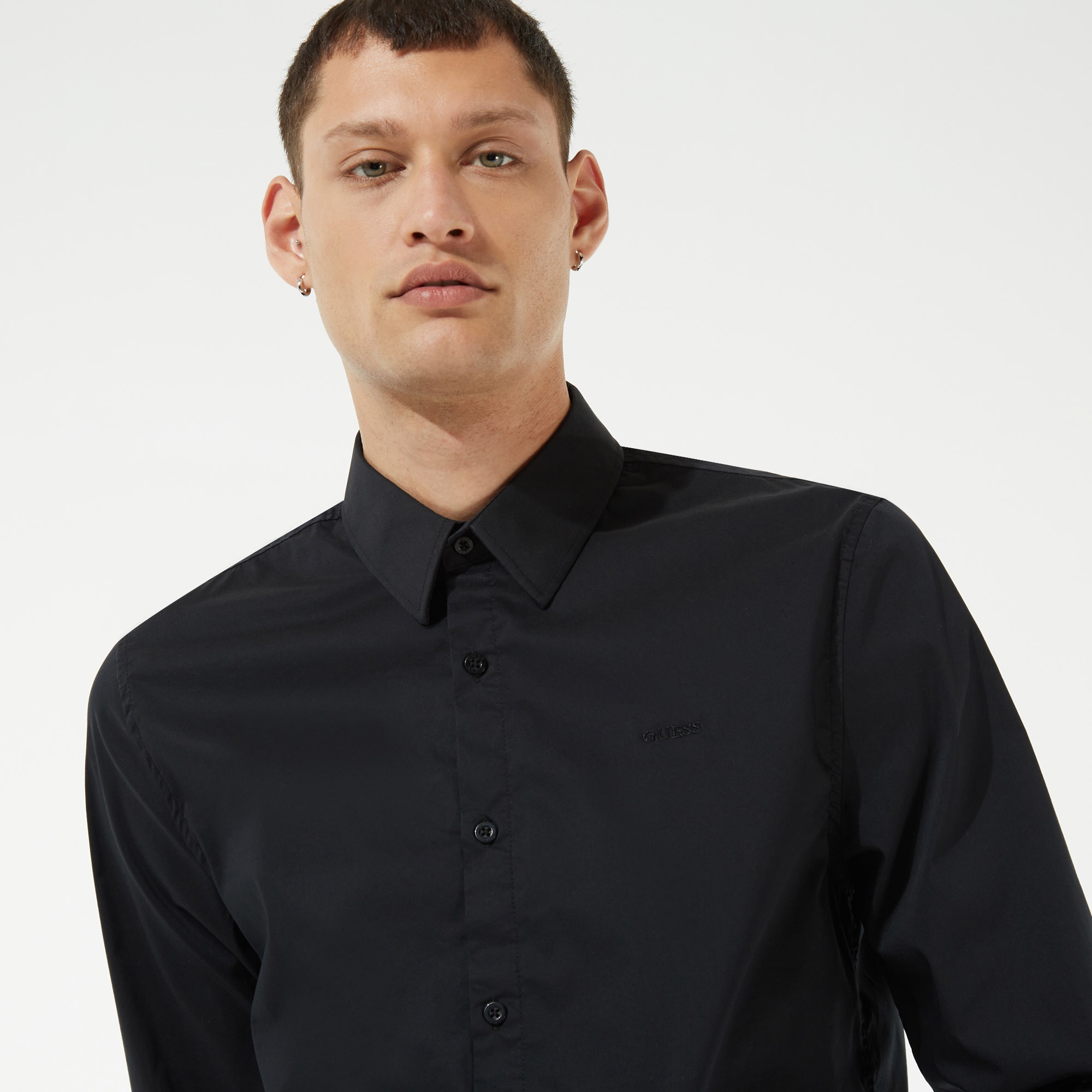 Guess Sunset Shirt Erkek Siyah Gömlek