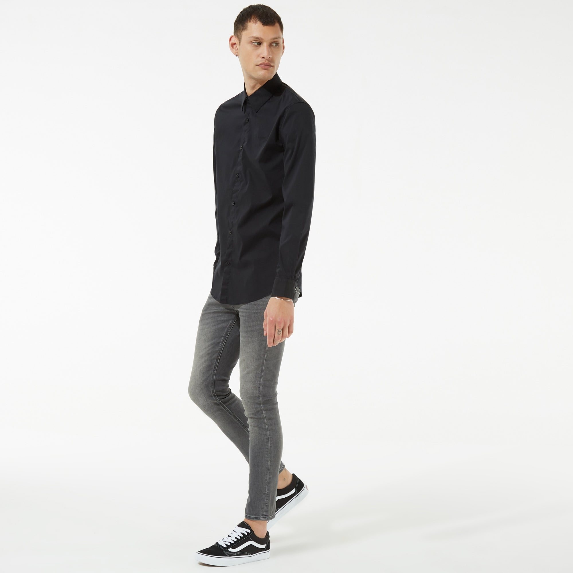 Guess Sunset Shirt Erkek Siyah Gömlek