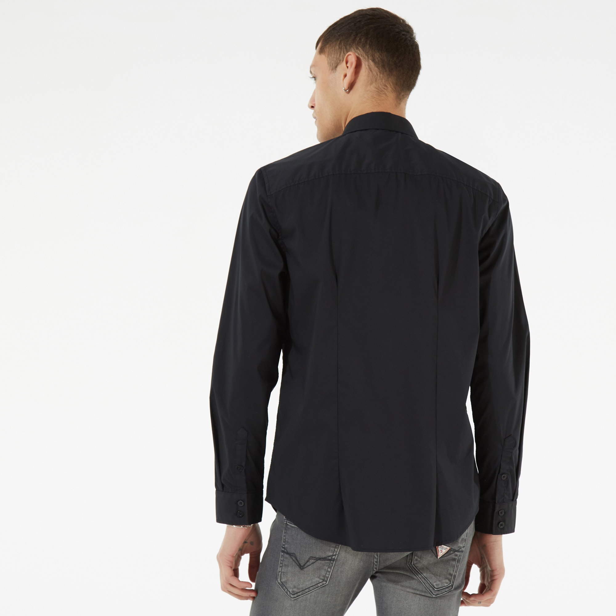 Guess Sunset Shirt Erkek Siyah Gömlek