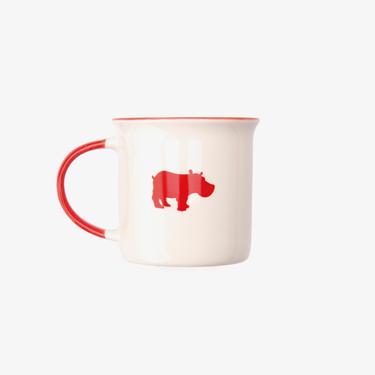  Kiss The Hippo Ceramic Mug Beyaz Kupa