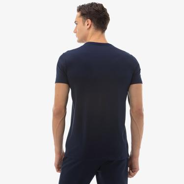  Lacoste Erkek Slim Fit Bisiklet Yaka Lacivert T-Shirt