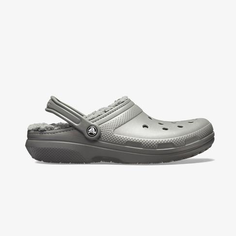 Crocs Classic Lined Clog Unisex Gri Terlik