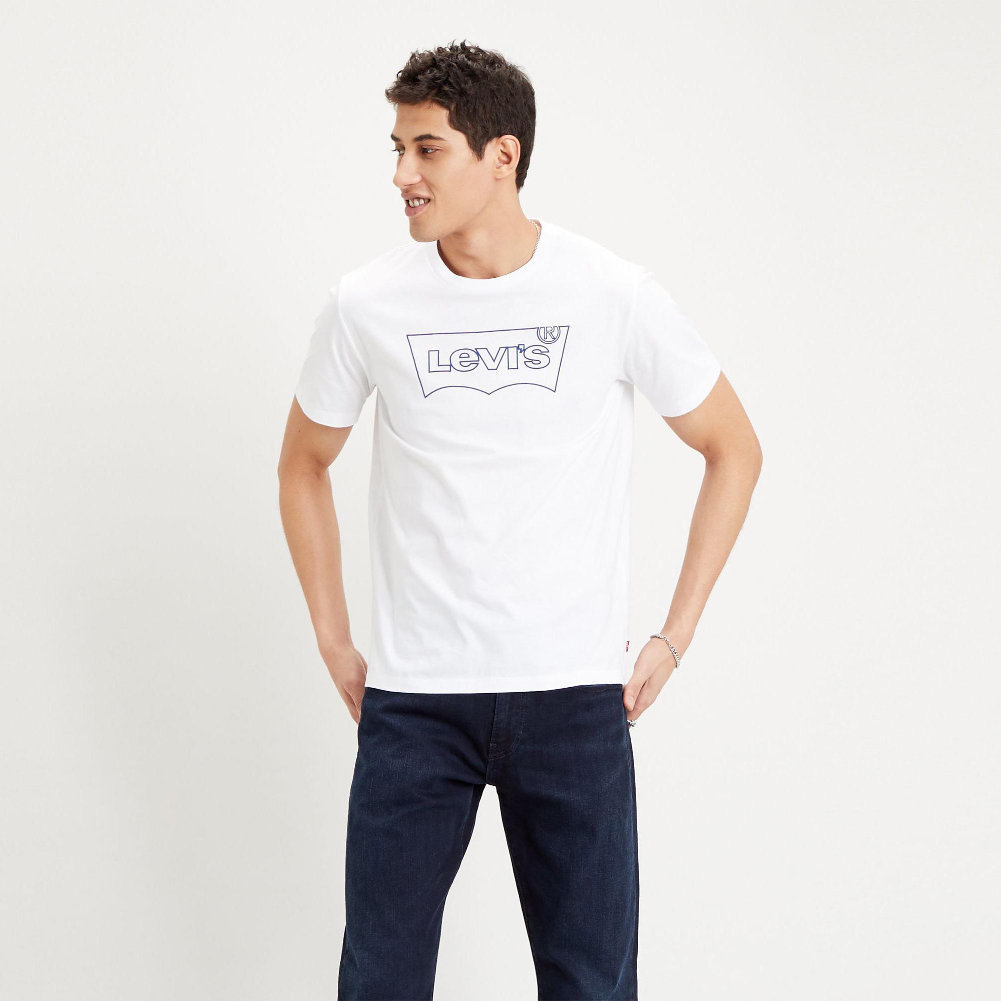 Levi's Housemark Graphic Erkek Beyaz T-Shirt