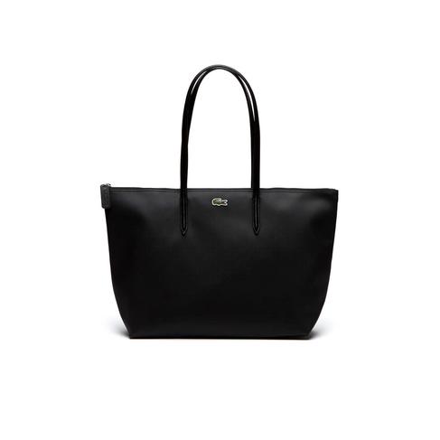 Lacoste Large L.12.12 Kadın Siyah Omuz Çantası