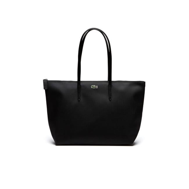  Lacoste Large L.12.12 Kadın Siyah Omuz Çantası