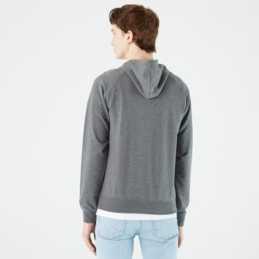  Lacoste Erkek Regular Fit Kapüşonlu Koyu Gri Sweatshirt
