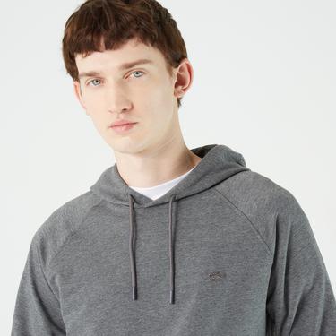  Lacoste Erkek Regular Fit Kapüşonlu Koyu Gri Sweatshirt