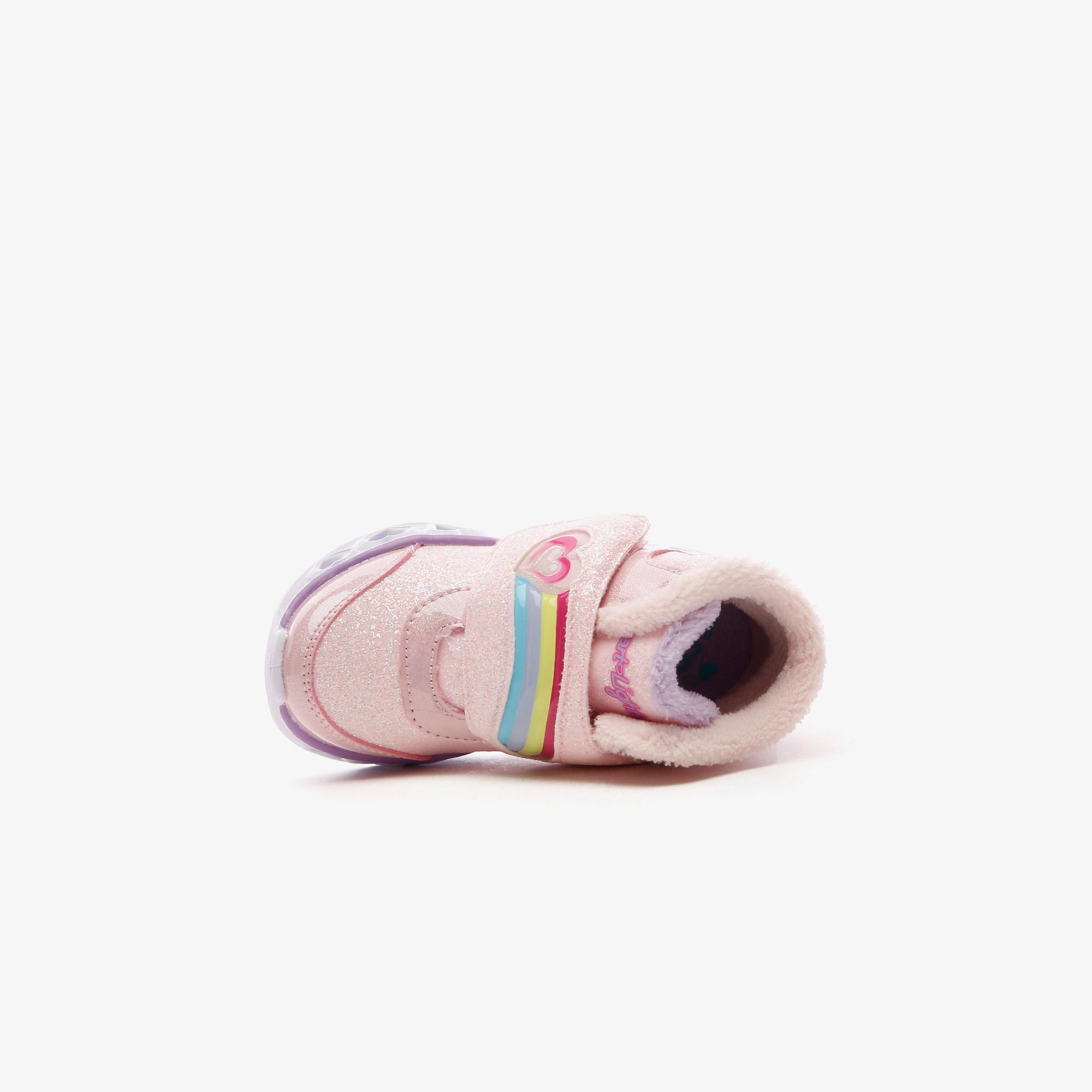 Skechers Heart Lights Brilliant Rainbo Bebek Pembe Bot