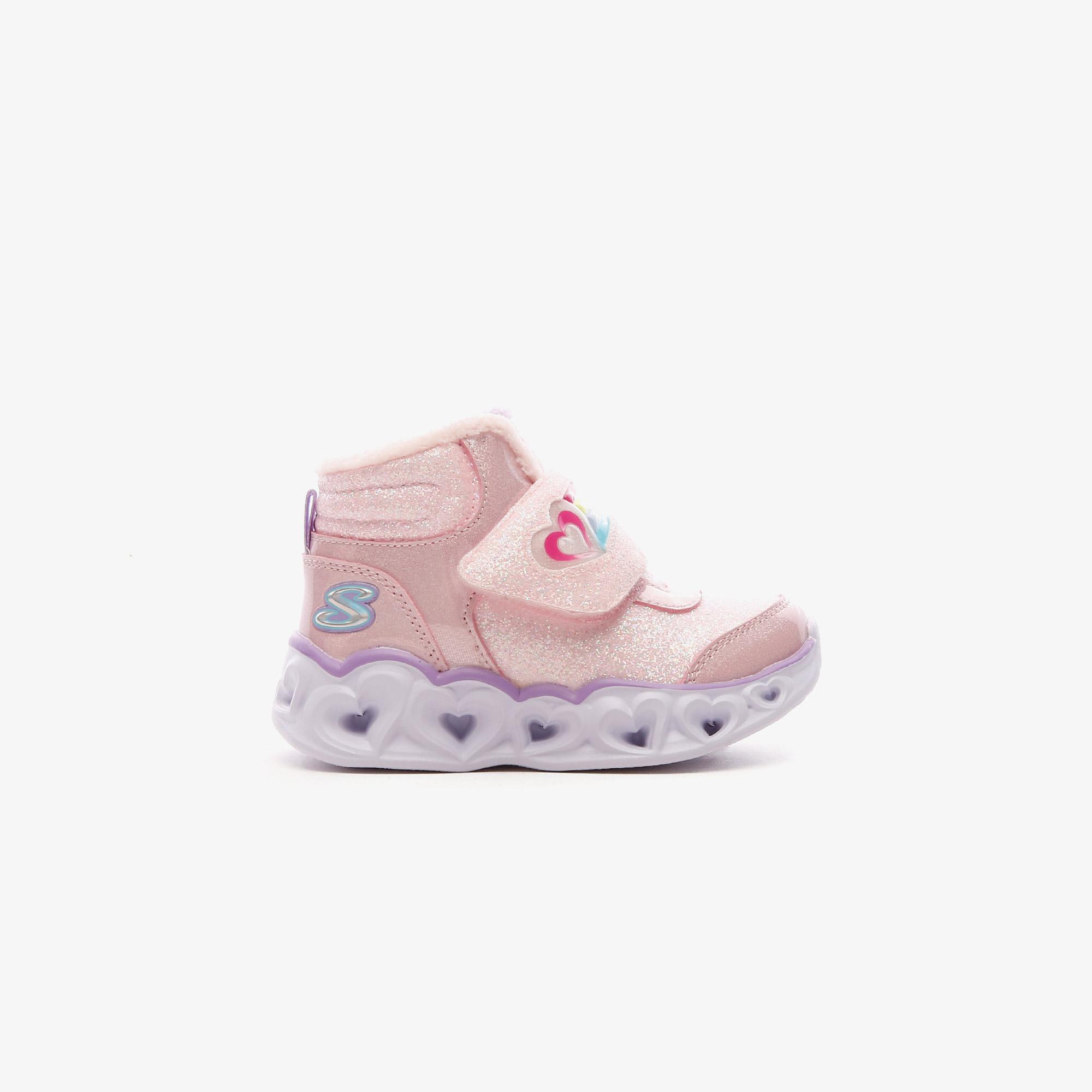 Skechers Heart Lights Brilliant Rainbo Bebek Pembe Bot