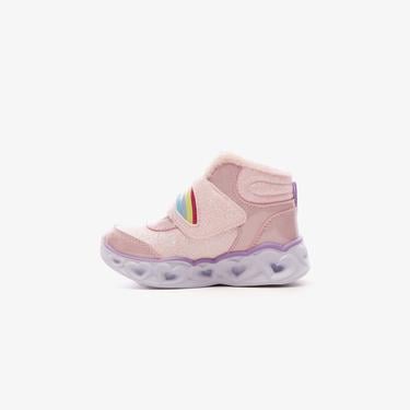  Skechers Heart Lights Brilliant Rainbo Bebek Pembe Bot