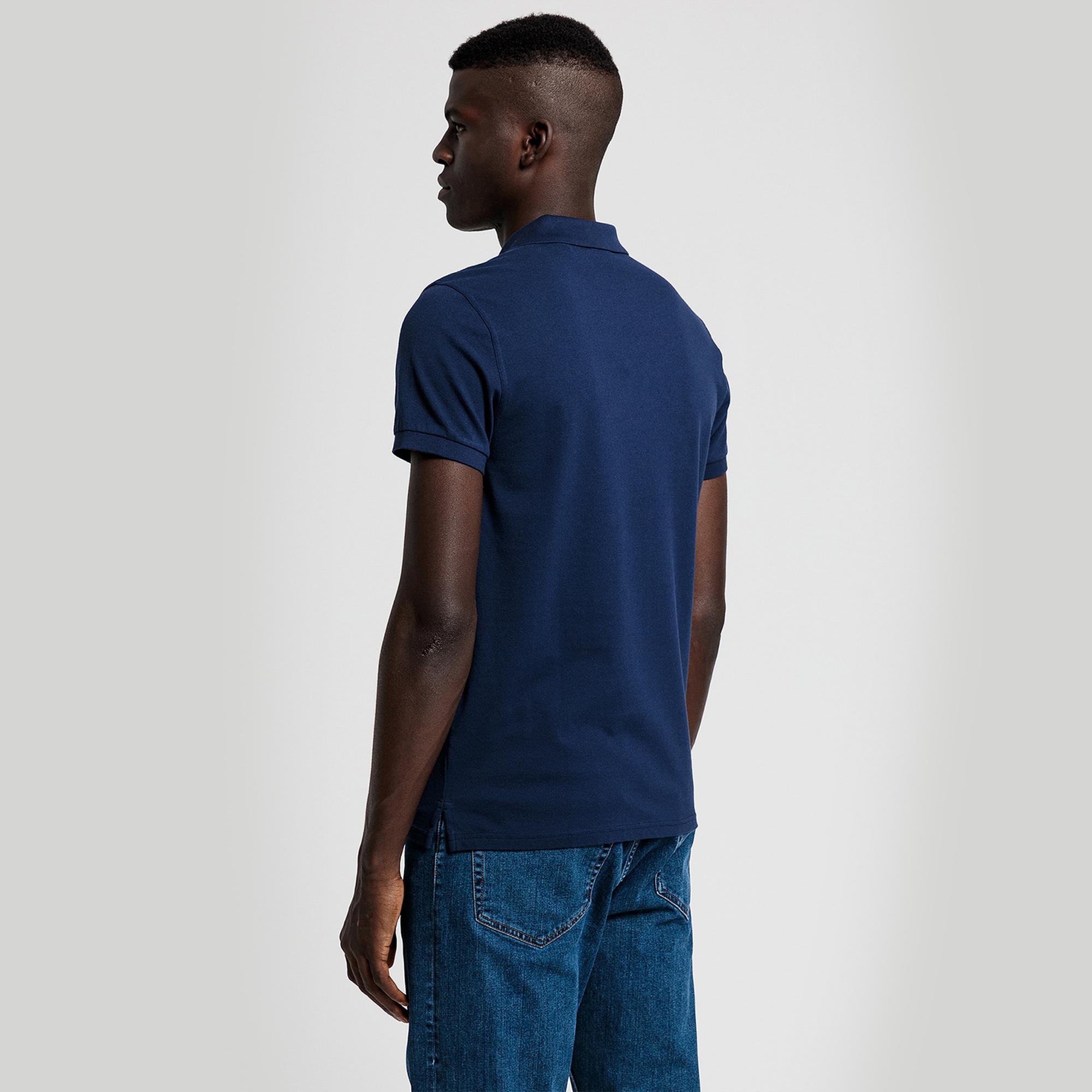 GANT Erkek Lacivert Slim Fit Polo