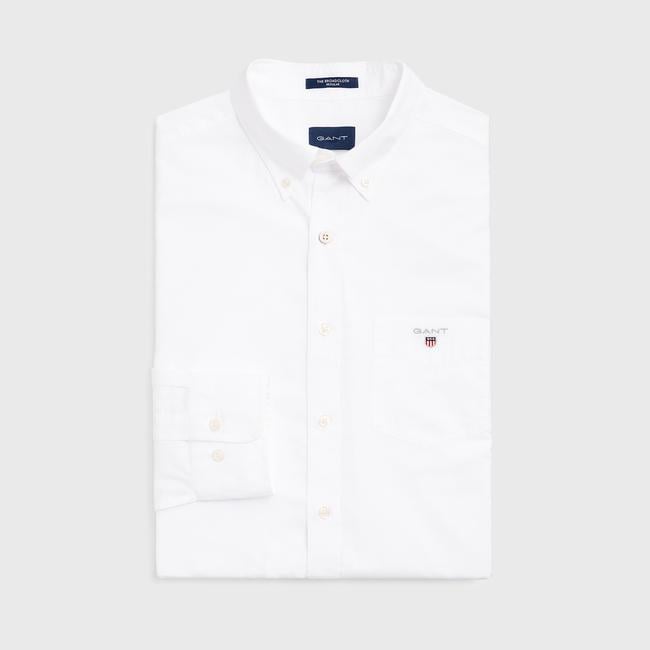  GANT Erkek Beyaz Regular Fit Düğmeli Yaka Broadcloth Gömlek