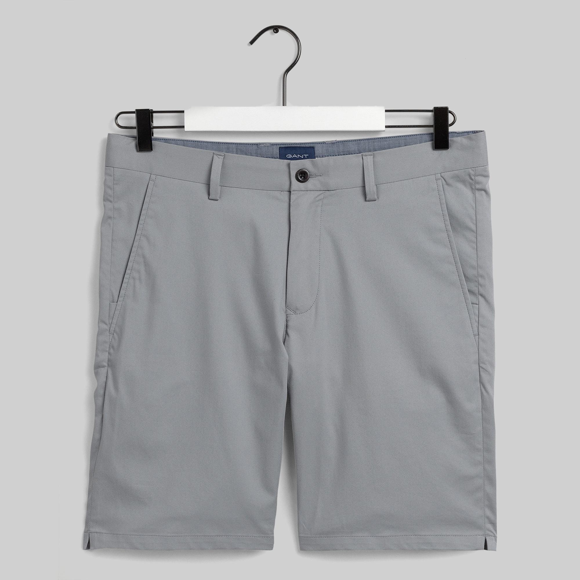 Gant Erkek Gri Slim Fit Şort