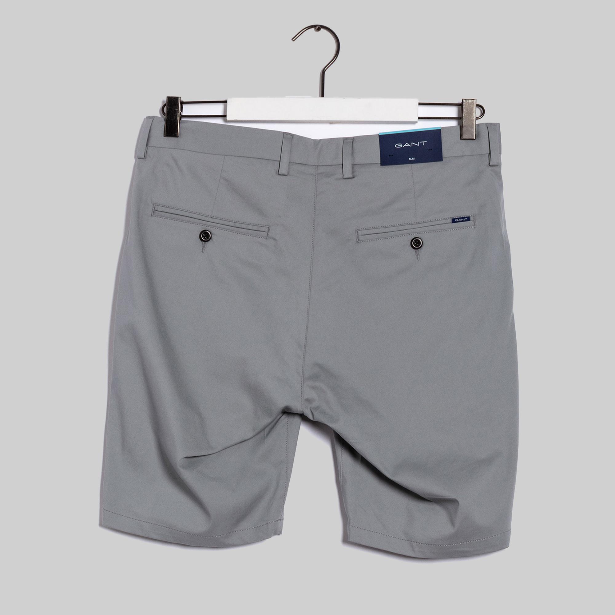 Gant Erkek Gri Slim Fit Şort