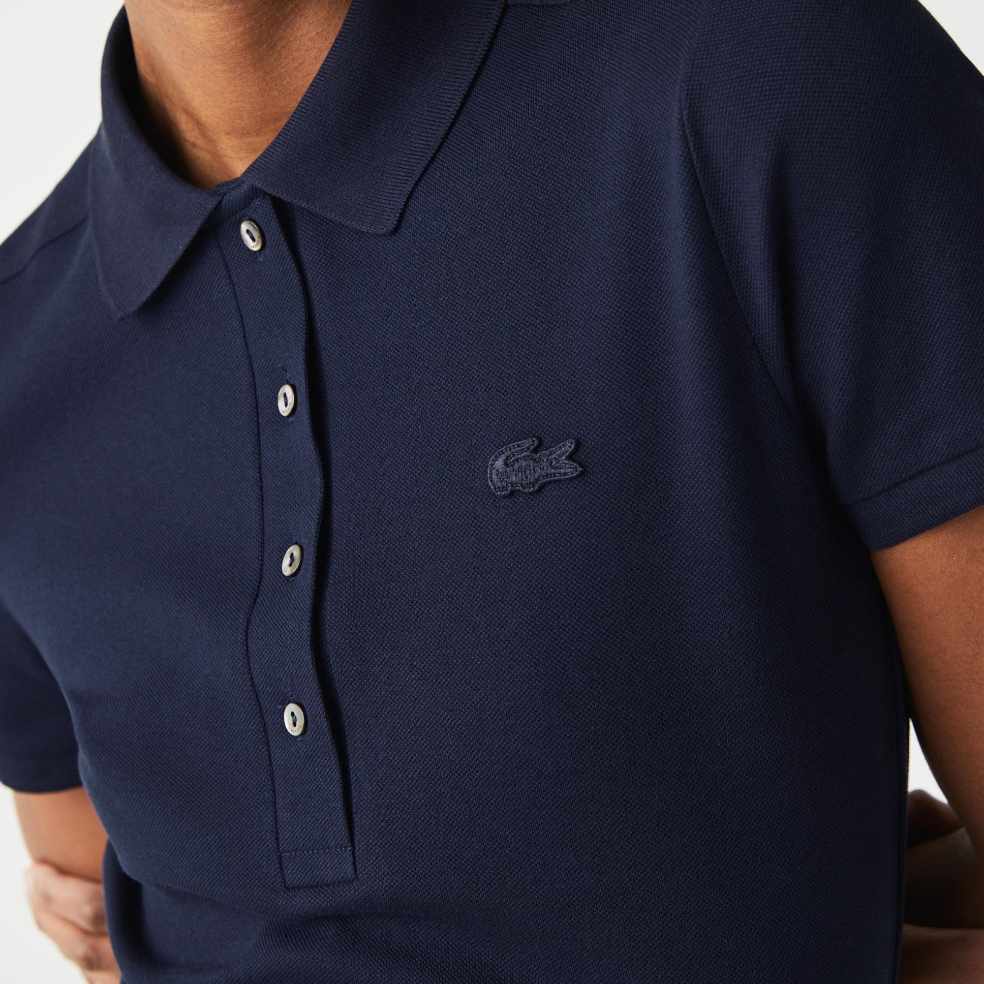 Lacoste Kadın Slim Fit Kısa Kollu Polo Yaka Lacivert Elbise