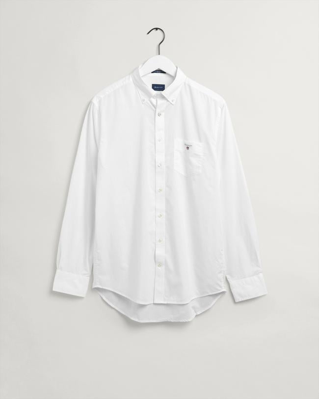  GANT Erkek Beyaz Regular Fit Düğmeli Yaka Broadcloth Gömlek