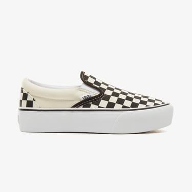  Vans Classic Slip-On Platform Kadın Bej Sneaker
