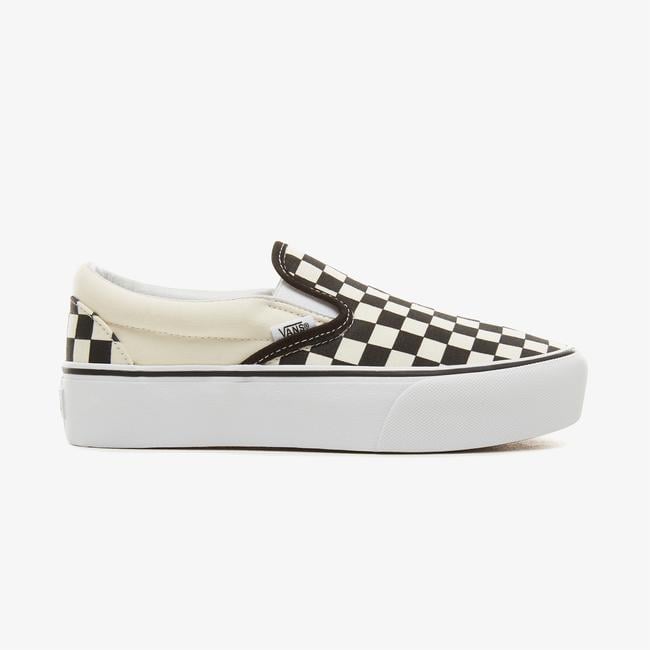  Vans Classic Slip-On Platform Kadın Bej Sneaker