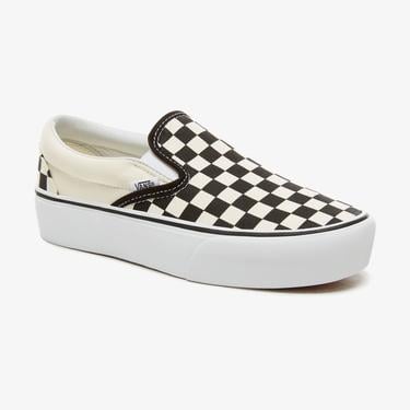  Vans Classic Slip-On Platform Kadın Bej Sneaker