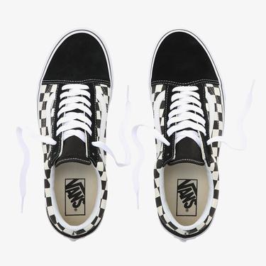  Vans Old Skool Unisex Damalı Siyah Sneaker