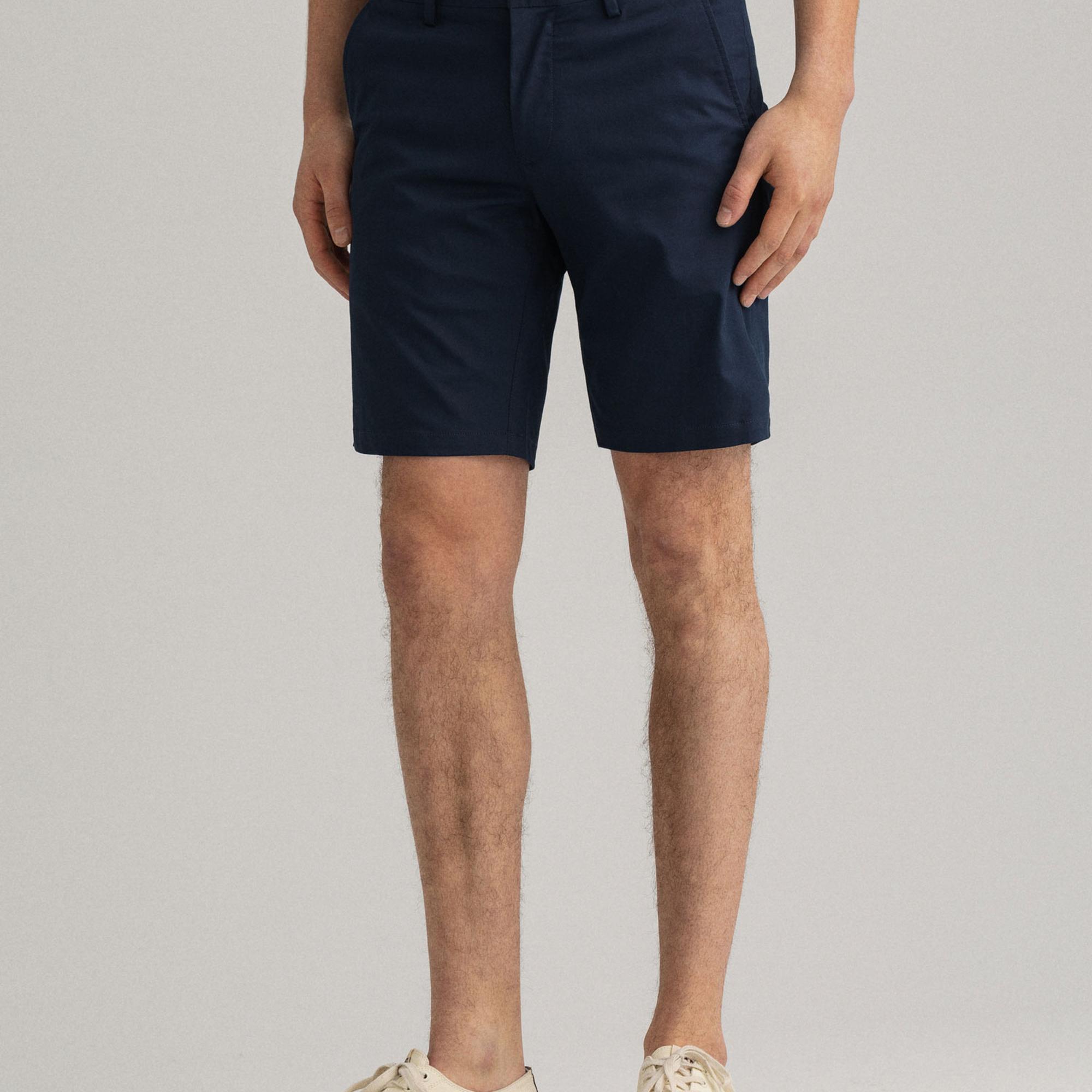 GANT Erkek Lacivert Slim Fit Şort