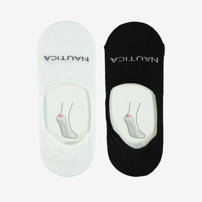  Nautica Siyah-Beyaz İkili Çorap