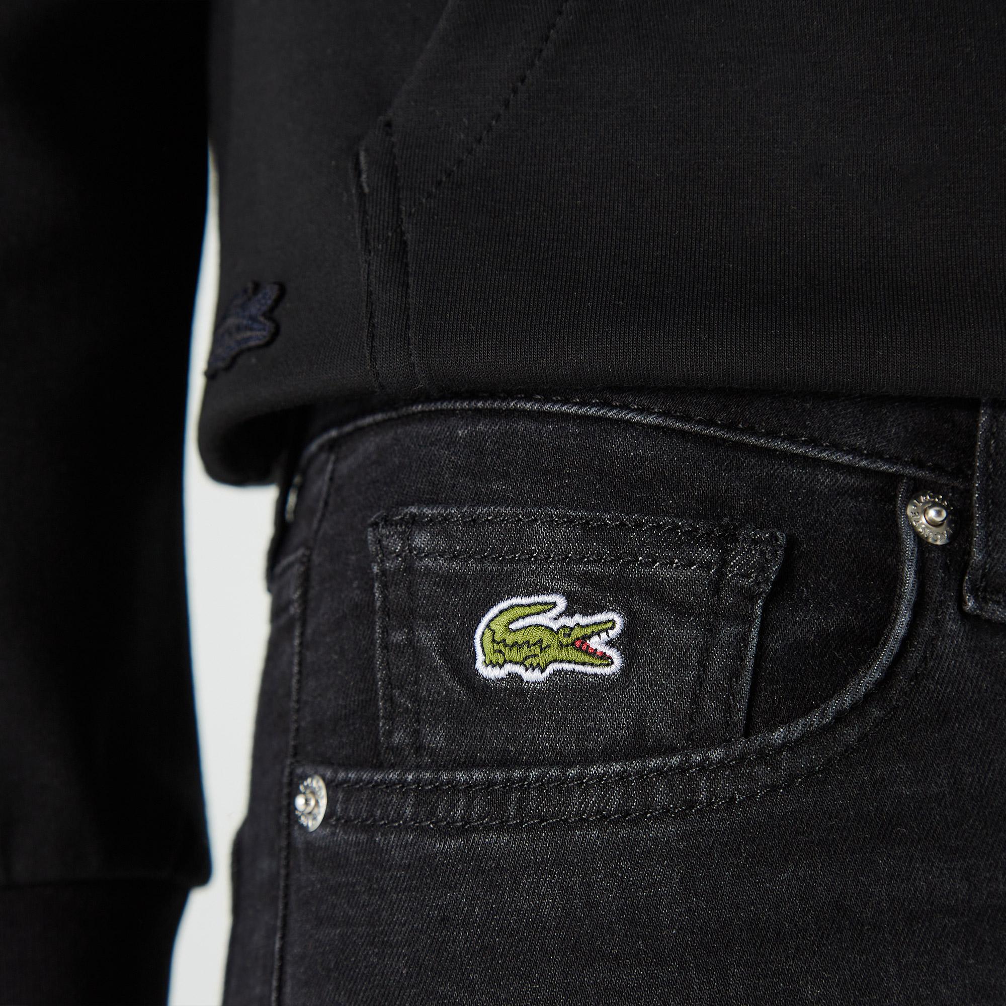 Lacoste Kadın Skinny Fit Denim Koyu Gri Pantolon