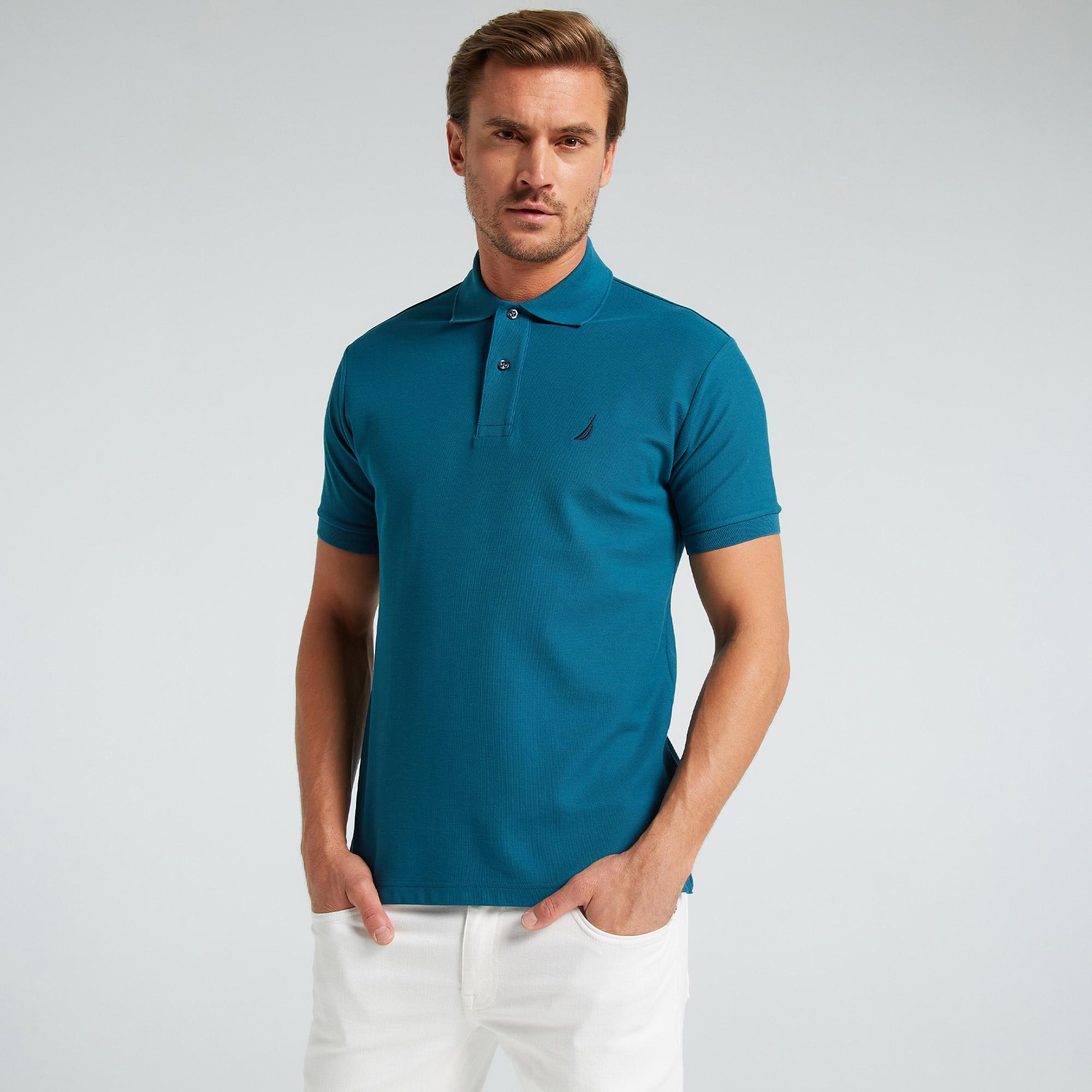 Nautica Erkek Mavi Classic Fit Kısa Kollu Polo