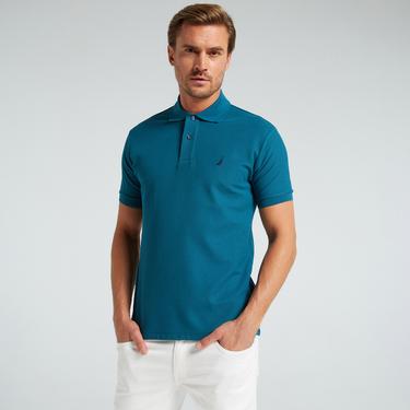  Nautica Erkek Mavi Classic Fit Kısa Kollu Polo Yaka T-Shirt