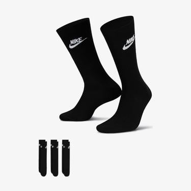  Nike Sportswear Everyday Essential Cr 3'lü Unisex Siyah Çorap