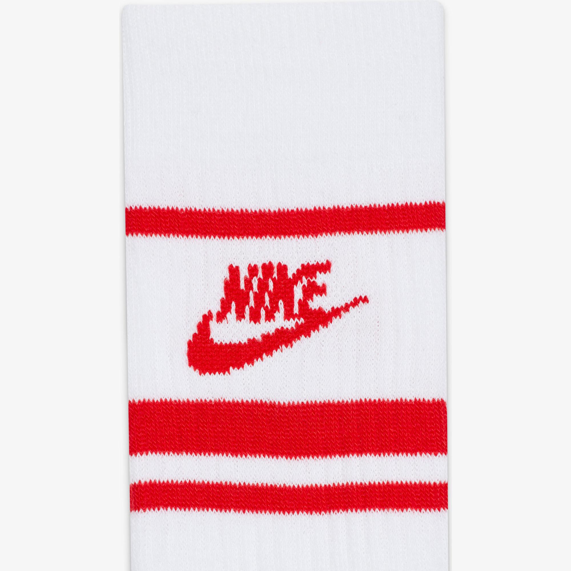 Nike Sportswear Everyday Essential Unisex Beyaz 3'lü Çorap