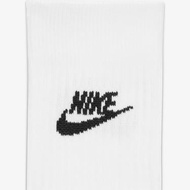  Nike Sportswear Everyday Essential Cr 3'lü Unisex Beyaz Çorap