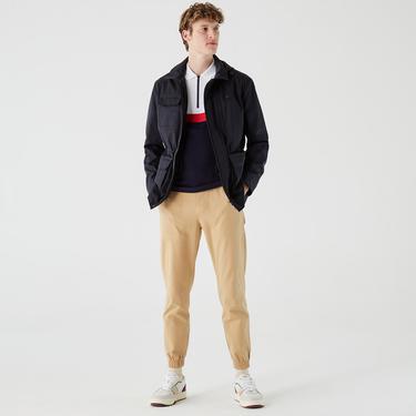  Erkek Regular Fit Kapüşonlu  Baskılı Lacivert Yağmurluk