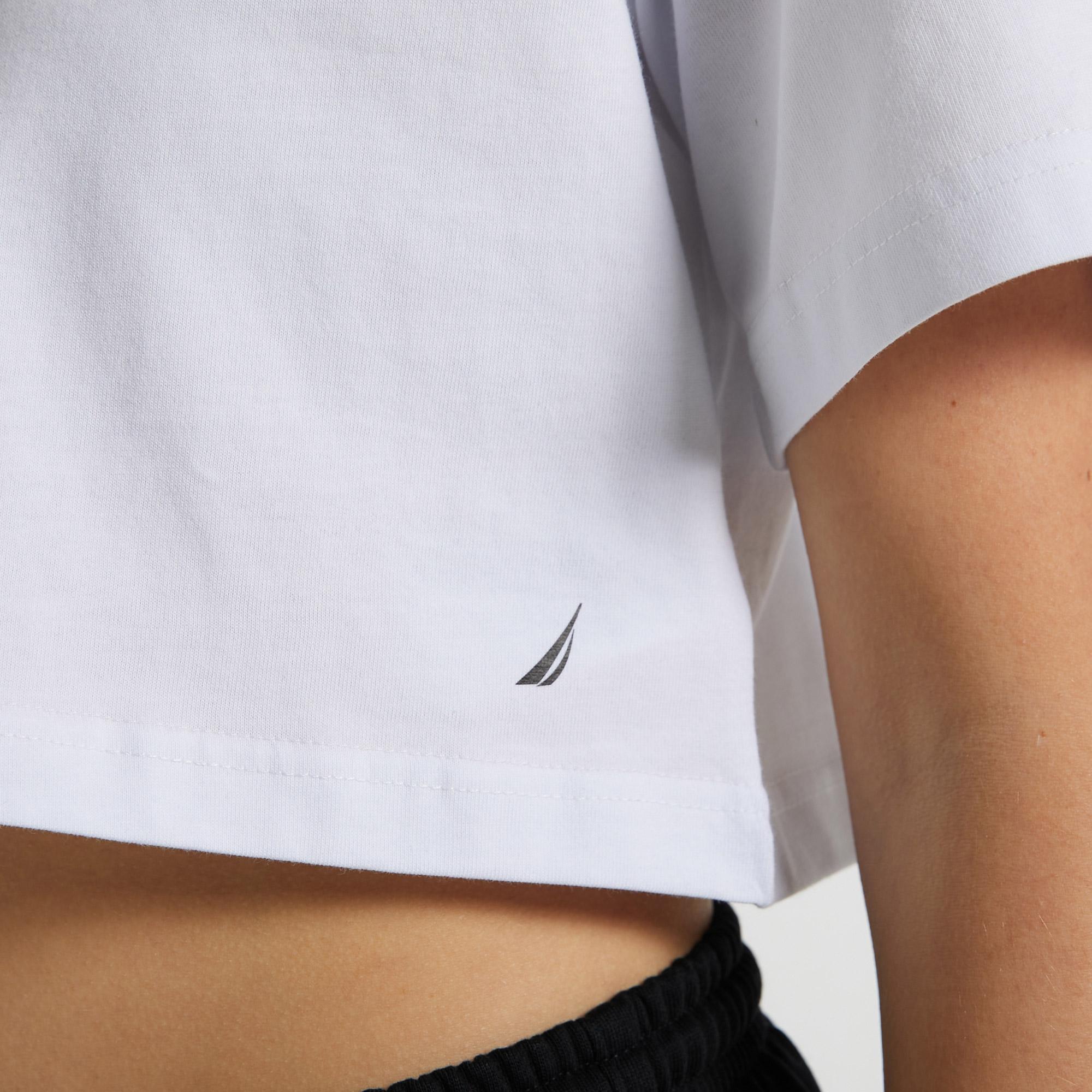 Nautica Kadın Beyaz Relaxed Fit T-Shirt