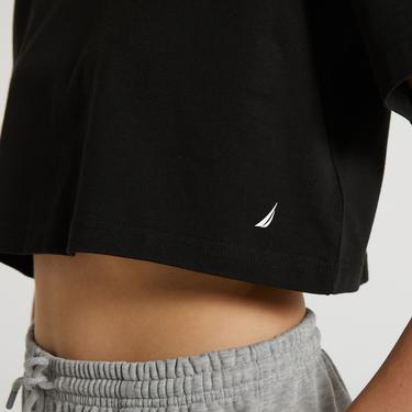  Nautica Kadın Siyah Relaxed Fit T-Shirt