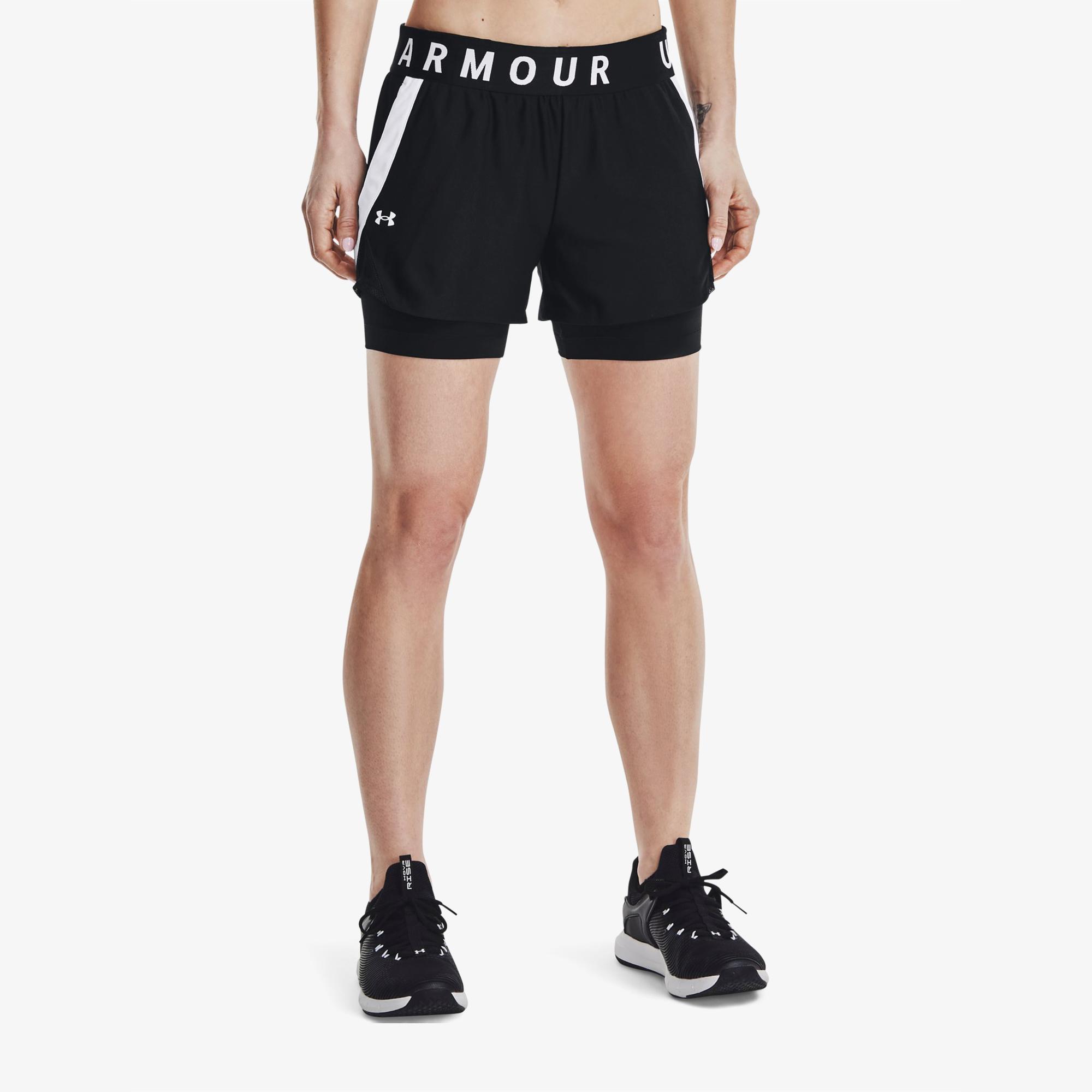 Under Armour Play Up 2'si 1 Arada Kadın Siyah Şort