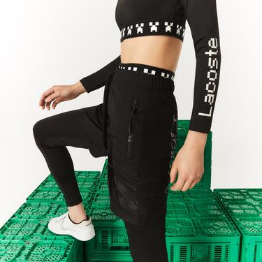  Lacoste L!VE x Minecraft Unisex Regular Fit Baskılı Siyah Şort